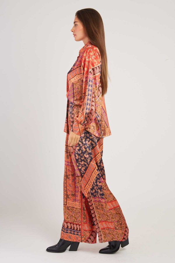 Pantalon fluide en satin imprimé RAYONNANTE - Image 7