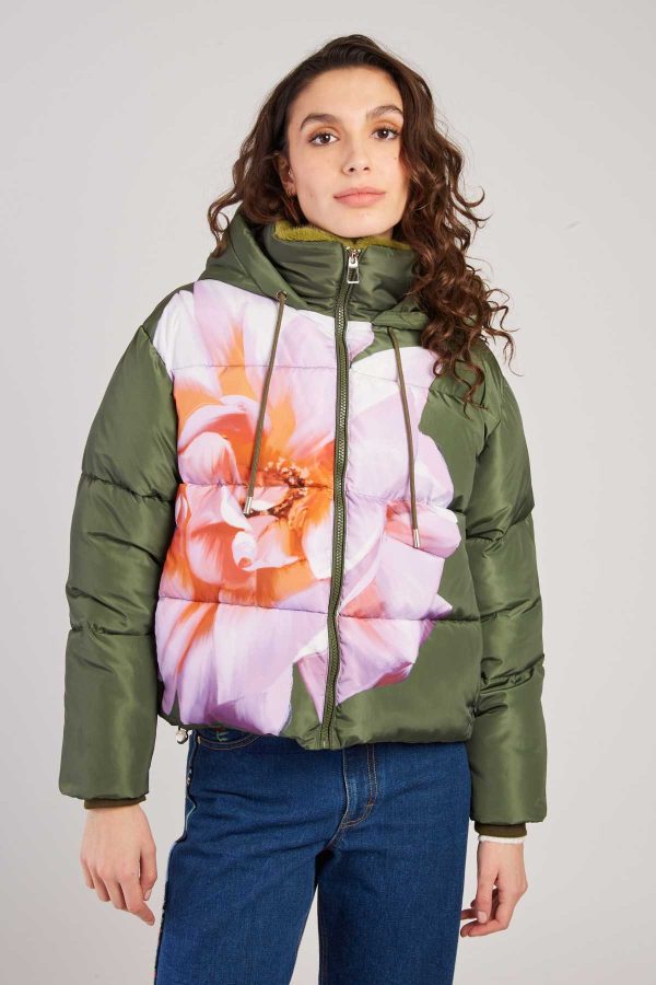 Doudoune à capuche motif floral ELISA - Image 7