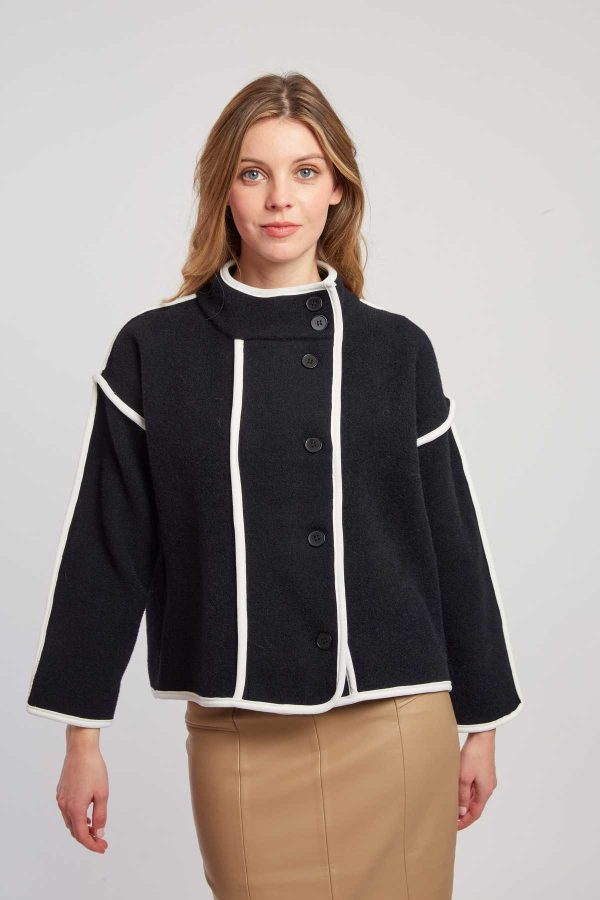 Veste courte col montant LAETICIA