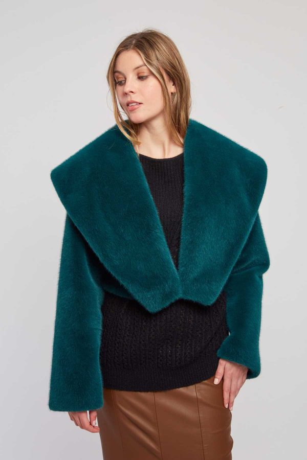 Veste courte en fausse fourrure LALIE - Image 6