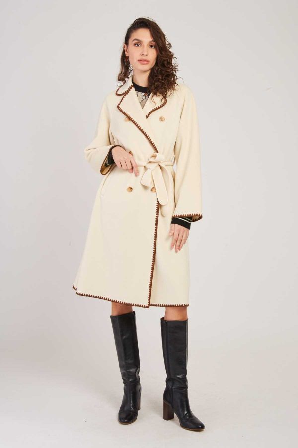 Manteau long avec ceinture LEA