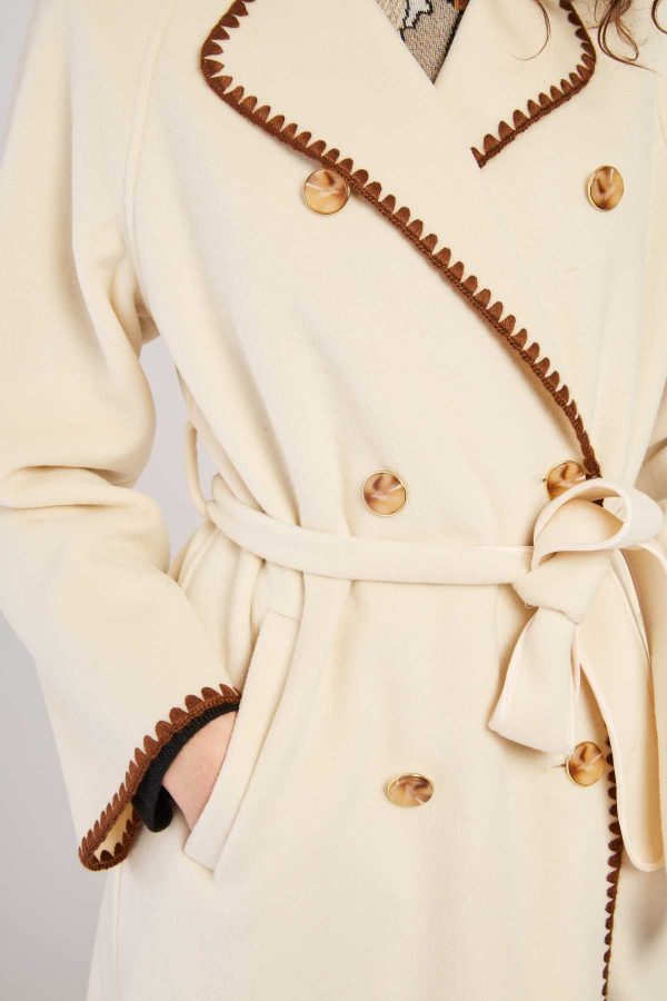 Manteau long avec ceinture LEA - Image 4