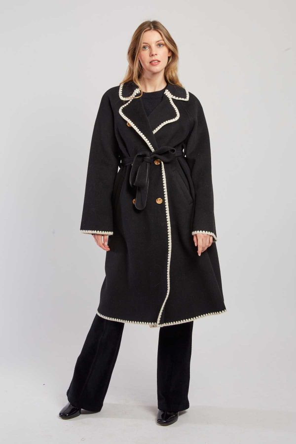 Manteau long avec ceinture LEA - Image 5