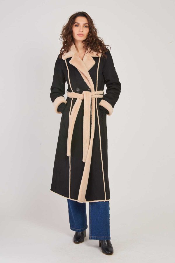Manteau long reversible en fausse fourrure LÉONIE - Image 5