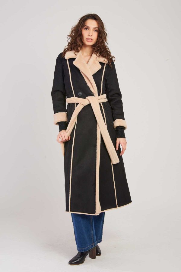Manteau long reversible en fausse fourrure LÉONIE - Image 6