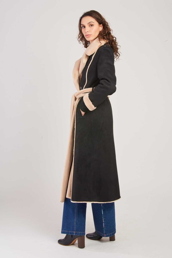 Manteau long reversible en fausse fourrure LÉONIE - Image 7