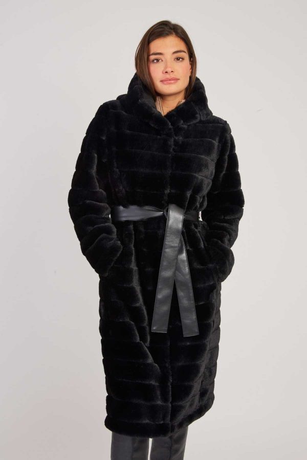 Veste longue en fausse fourrure LETTIE - Image 3