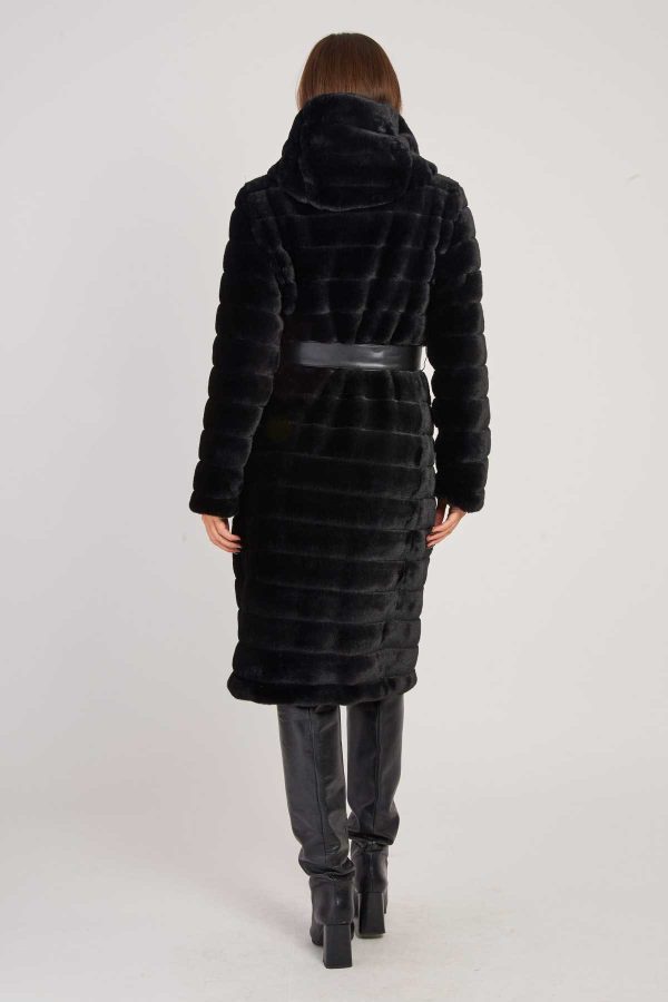 Veste longue en fausse fourrure LETTIE - Image 4