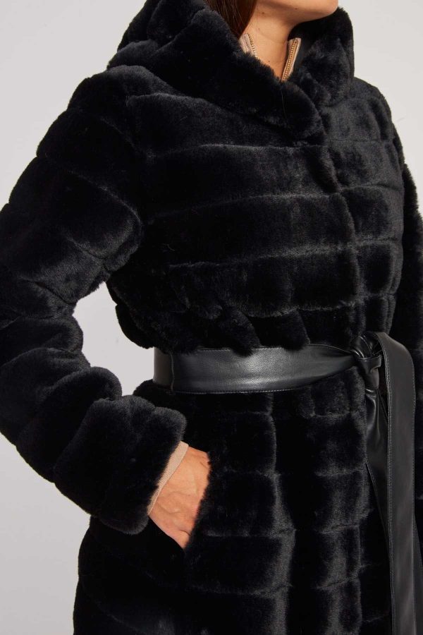 Veste longue en fausse fourrure LETTIE - Image 6