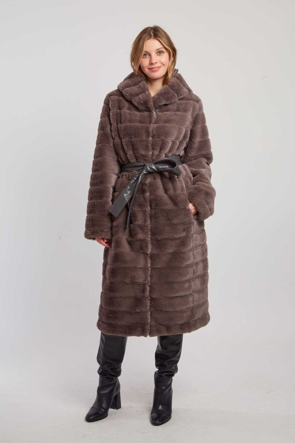 Veste longue en fausse fourrure LETTIE - Image 7
