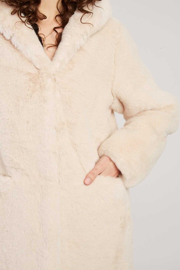 Veste à capuche en fausse fourrure LIDYE - Image 5
