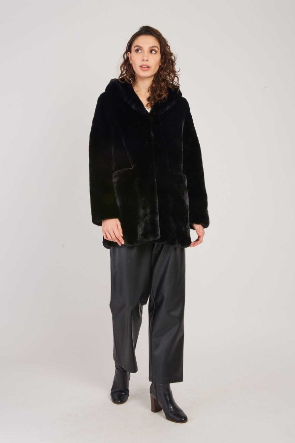 Veste à capuche en fausse fourrure LIDYE - Image 6
