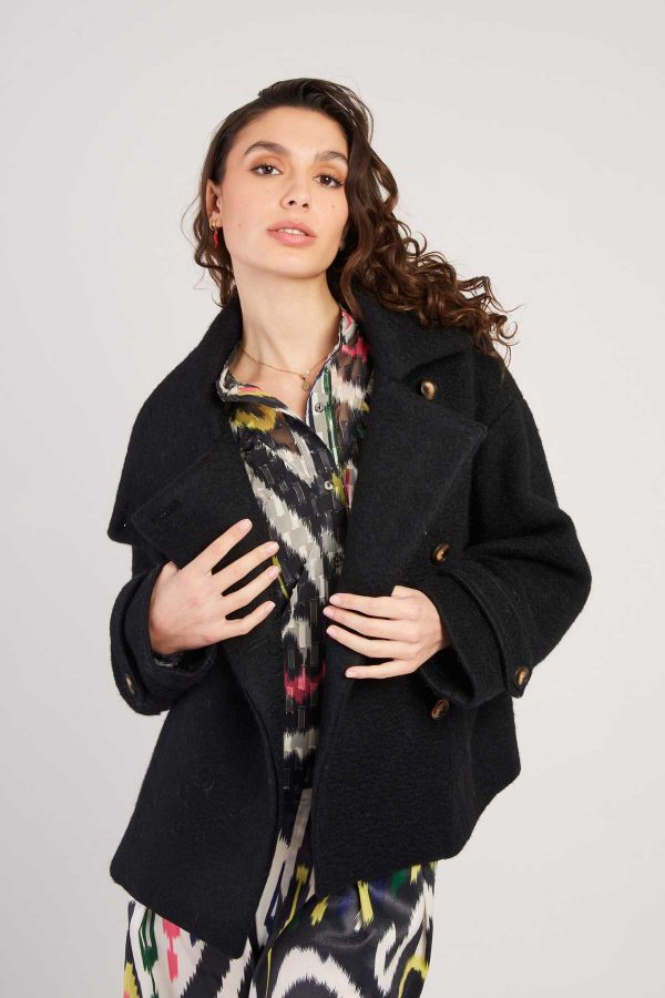 Veste courte en laine LILAS