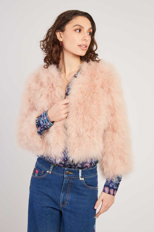 Veste unie en plume LINETTE