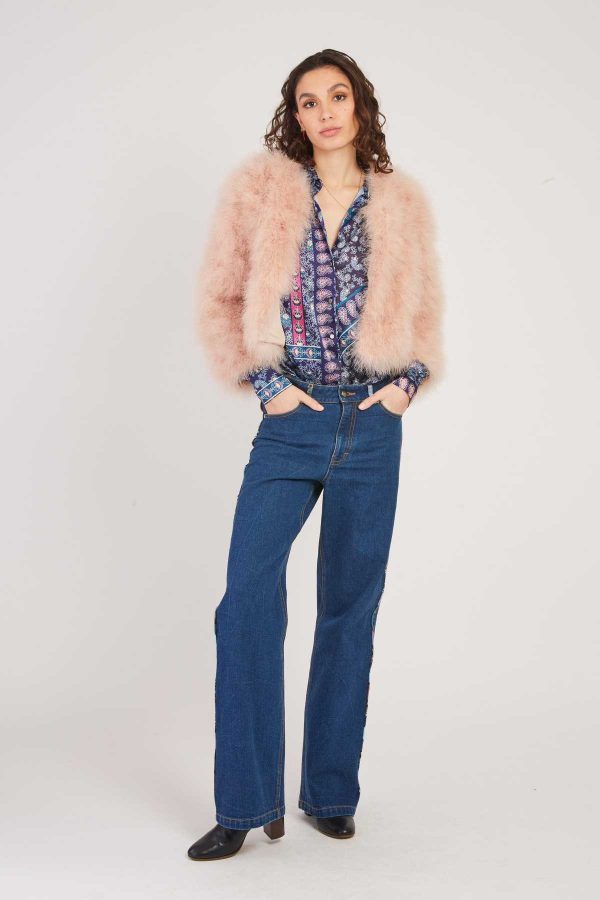 Veste unie en plume LINETTE - Image 6