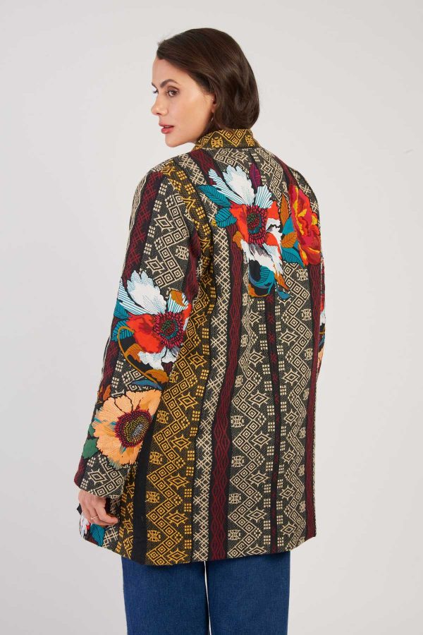 Manteau brodé en coton LIZBETH - Image 4
