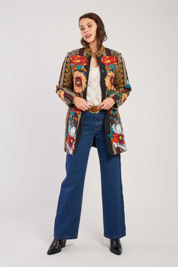 Manteau brodé en coton LIZBETH - Image 5