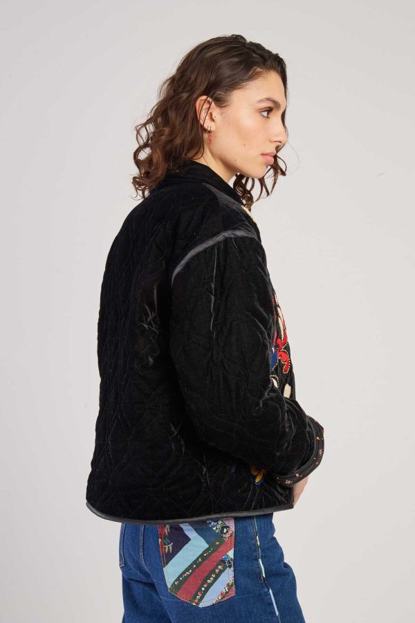Veste matelassée avec broderies en velours LORAINE - Image 2