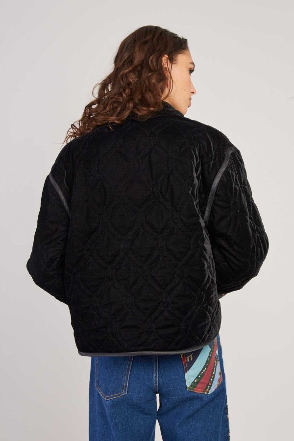 Veste matelassée avec broderies en velours LORAINE - Image 3