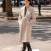 Manteau long uni avec une ceinture LOYALE - Image 6