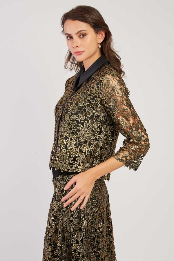 Chemise en dentelle manches 3/4 LUCIE - Image 2