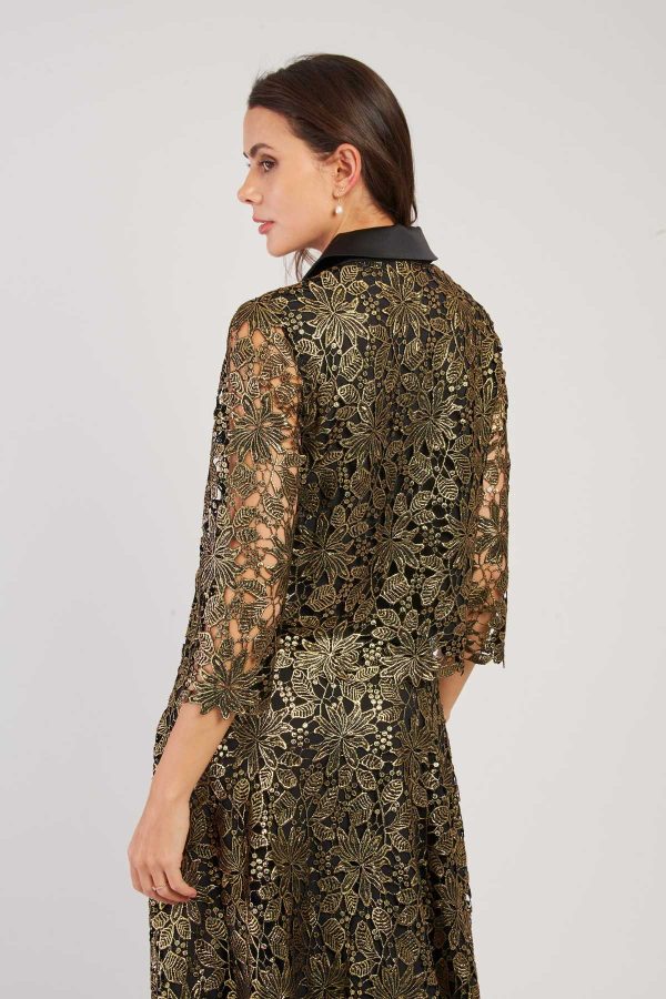 Chemise en dentelle manches 3/4 LUCIE - Image 3