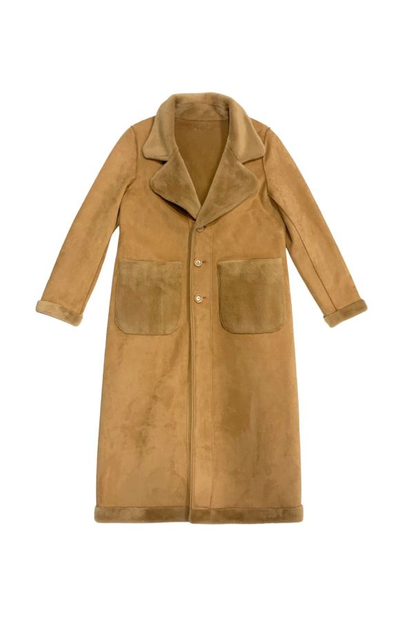 Manteau long réversible en fausse fourrure LUDMILLA