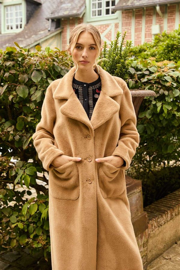 Manteau long réversible en fausse fourrure LUDMILLA - Image 4