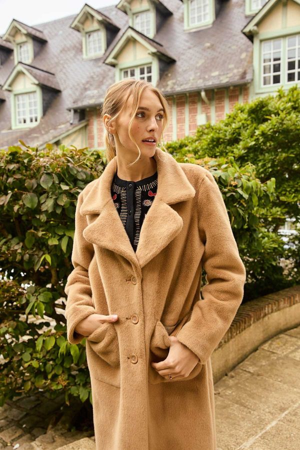 Manteau long réversible en fausse fourrure LUDMILLA - Image 5