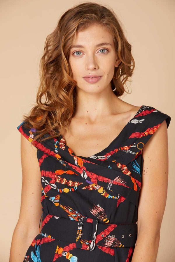 Robe sans manche en coton imprimé CALQUE - Image 4