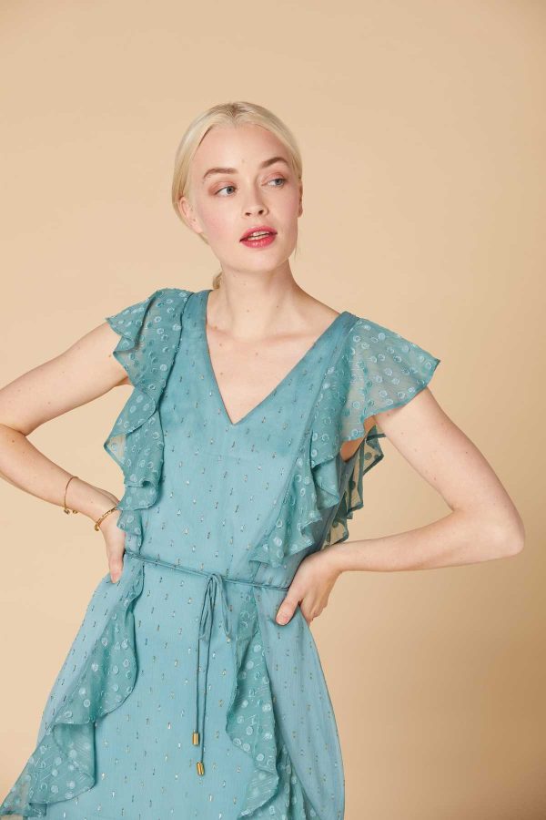 Robe courte à pois lurex - Modèle Accusation - Image 2