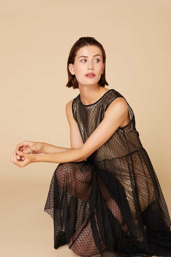 Robe longue ample en tulle - Adequat - Image 5