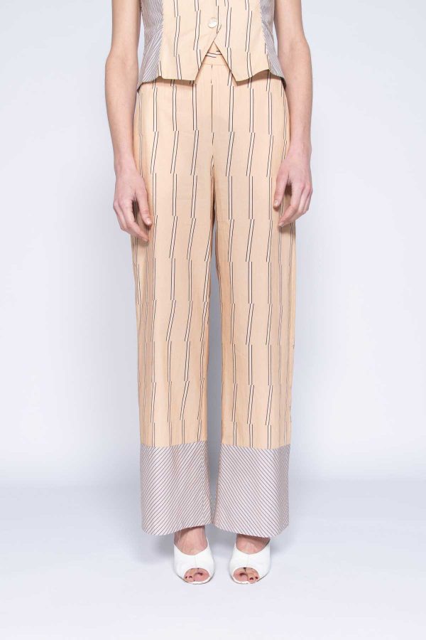Pantalon droit imprimé rayures - Modèle Jingle - Image 3