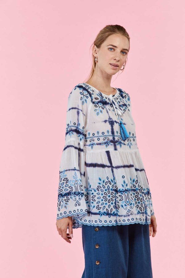 Blouse avec broderie NEIGE - Image 2
