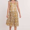 Robe midi imprimée à bretelles CHRISLA