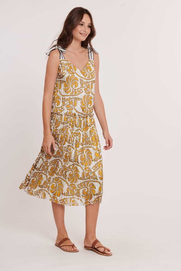 Robe midi imprimée à bretelles CHRISLA - Image 2