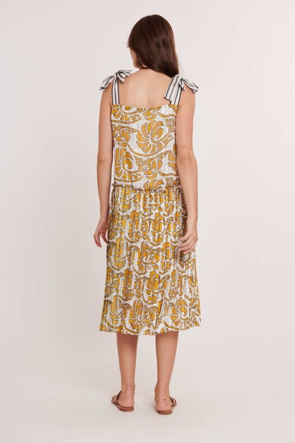 Robe midi imprimée à bretelles CHRISLA - Image 4