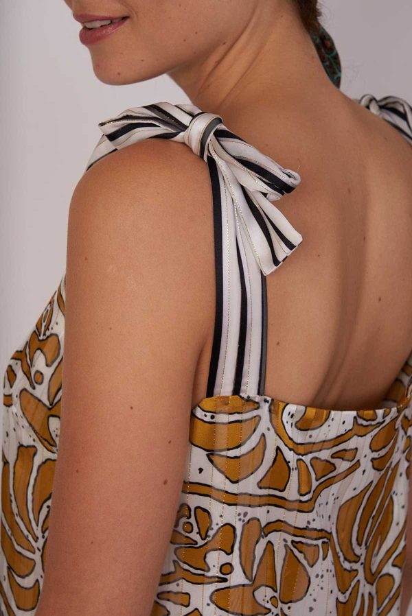 Robe midi imprimée à bretelles CHRISLA - Image 5