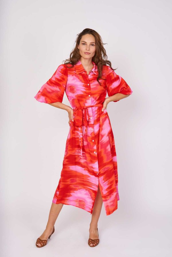 Robe chemise midi imprimée CIDALIA - Image 2