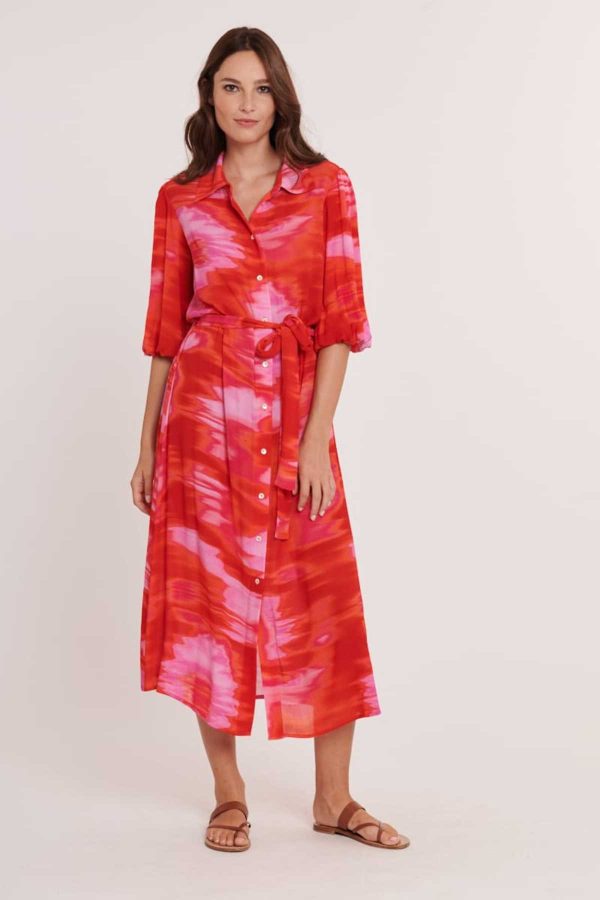 Robe chemise midi imprimée CIDALIA - Image 3