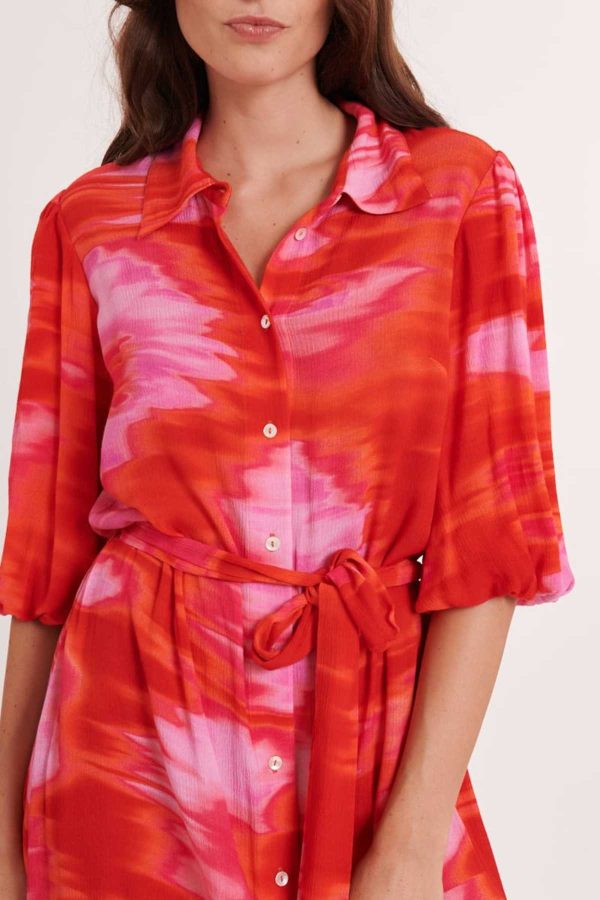Robe chemise midi imprimée CIDALIA - Image 5