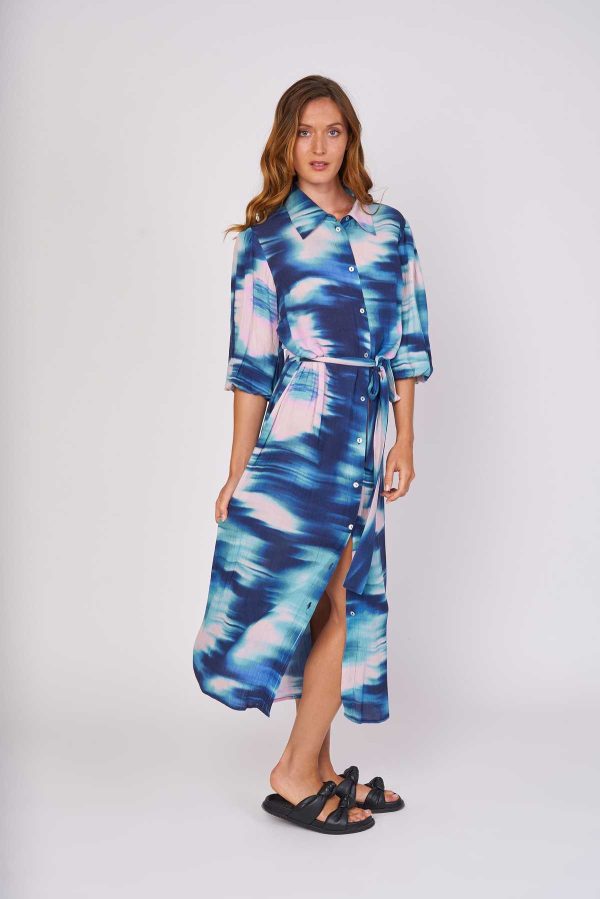 Robe chemise midi imprimée CIDALIA - Image 7