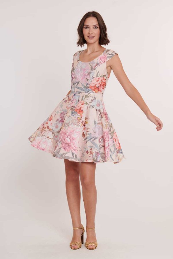 Robe courte patineuse imprimée CANTINELA