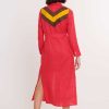 Robe chemise en lin uni et bandes contrastées PERRINETTE - Image 2