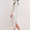 Robe chemise en lin uni et bandes contrastées PERRINETTE - Image 6