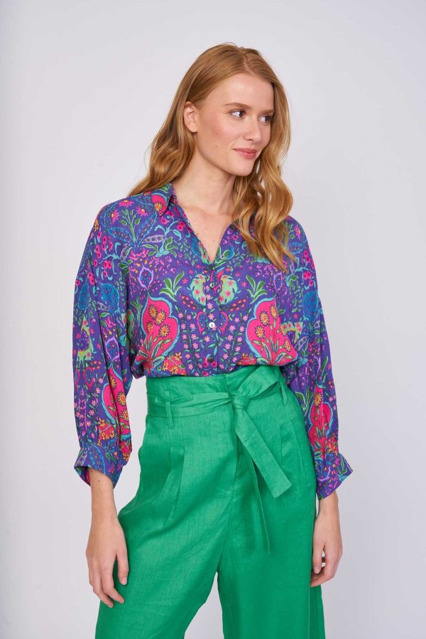 Chemise ample imprimée viscose ELBE - Image 2