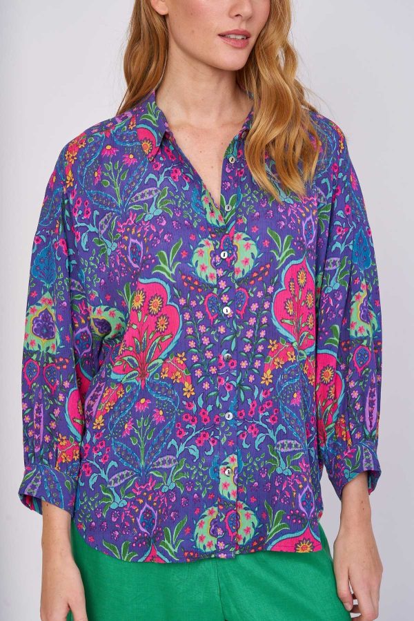 Chemise ample imprimée viscose ELBE - Image 4