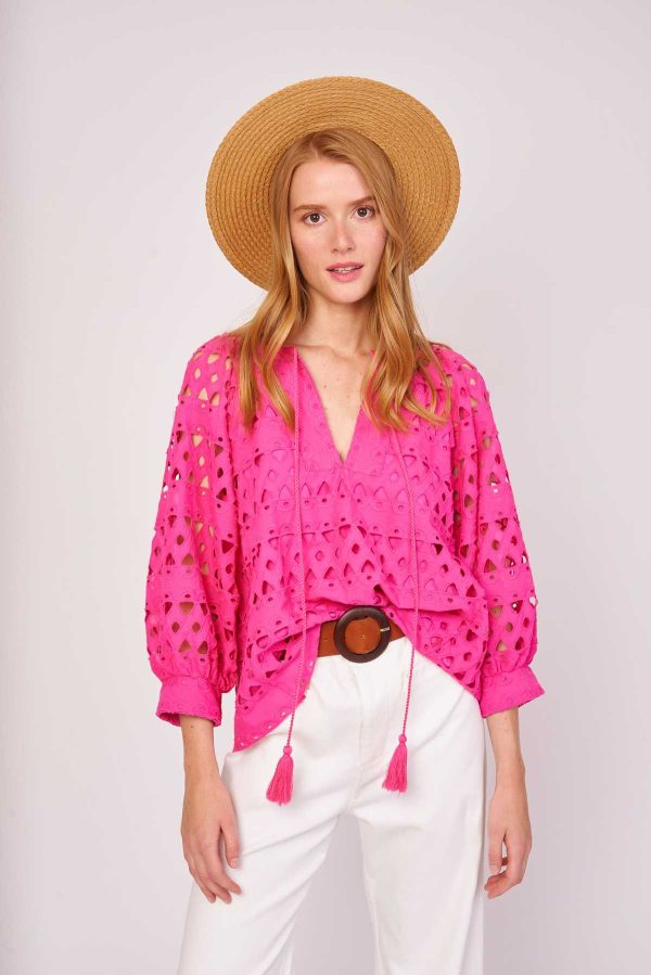 Blouse ample motif géométrique EMMA