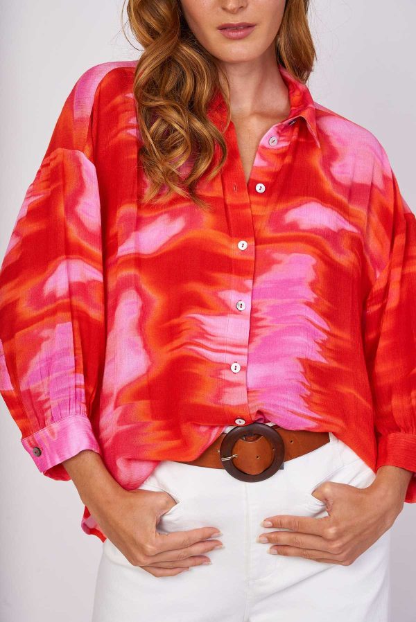 Chemise ample imprimée viscose ELANA - Image 3