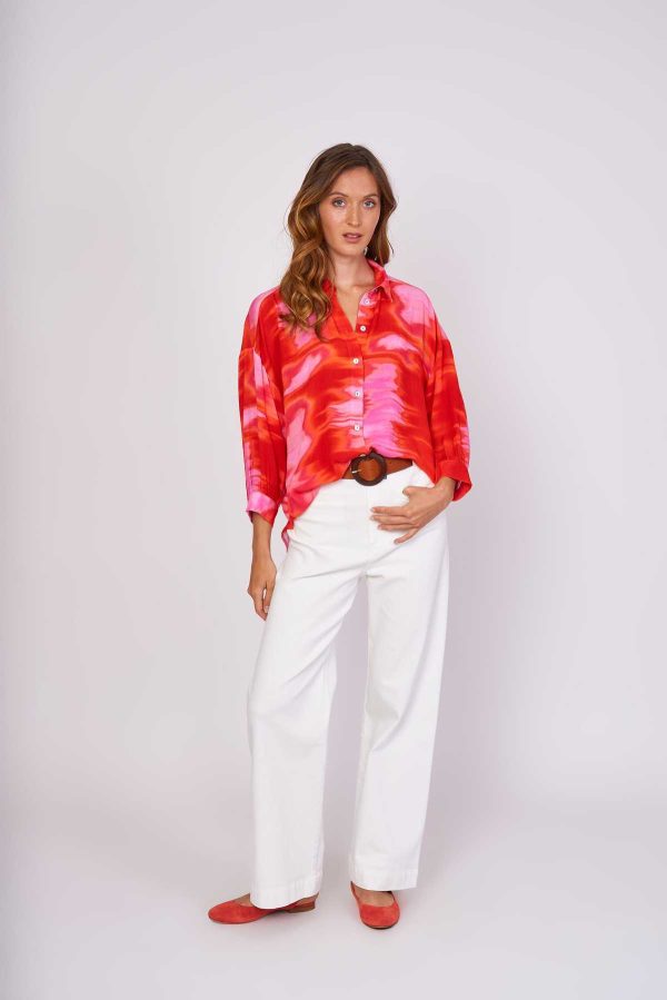 Chemise ample imprimée viscose ELANA - Image 4